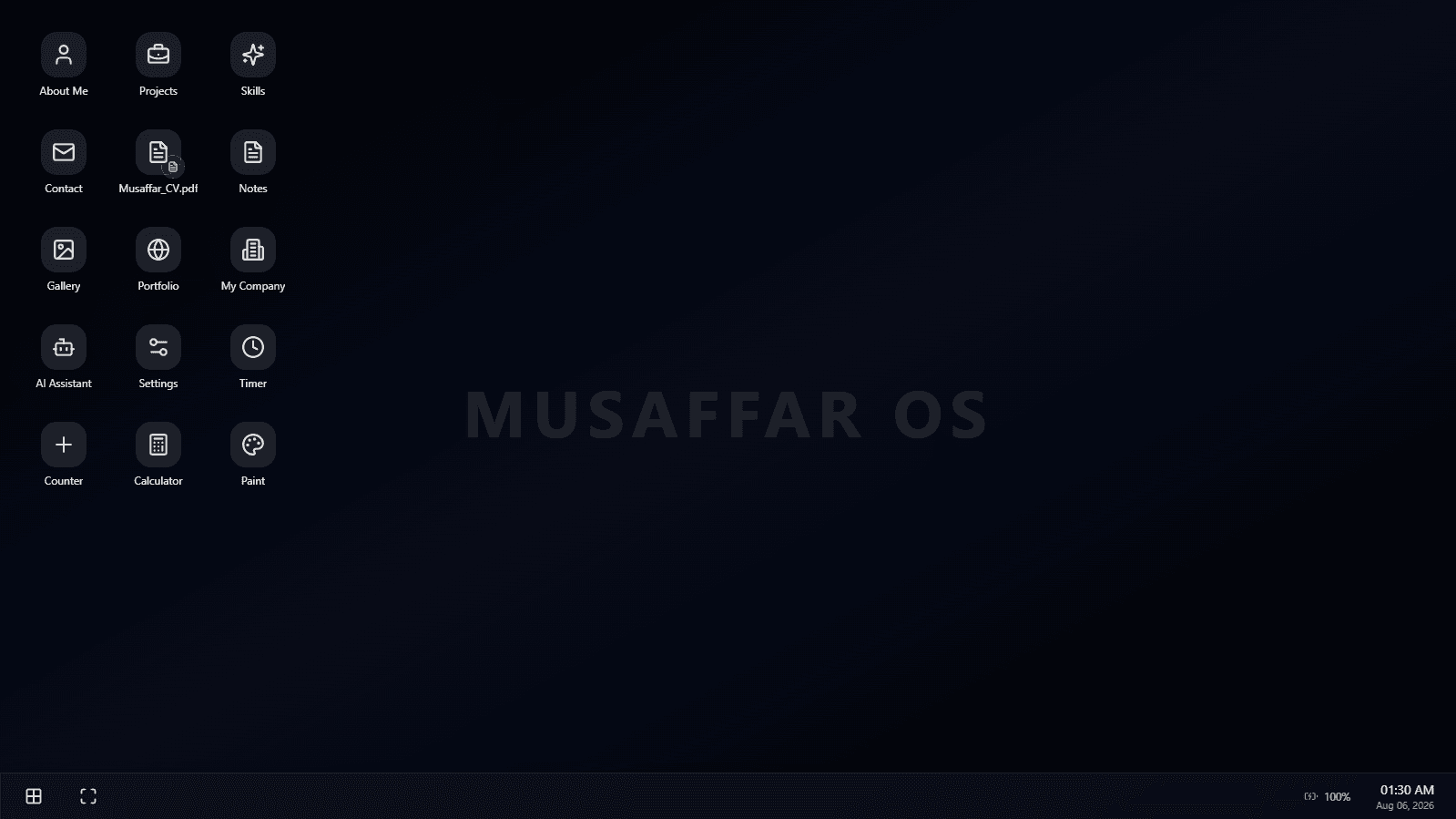 Musaffar OS preview